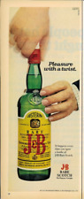 1972 J&B RARE SCOTCH Whisky Bottle Scotland Vintage Magazine Print Ad 5.5