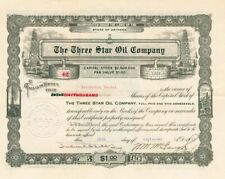 Three Star Oil Co. - Stock Certificate - Oil Stocks and Bonds picture