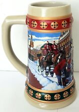 Vintage Budweiser Holiday Stein Collection - Hometown Holiday. Mint Condition.  picture