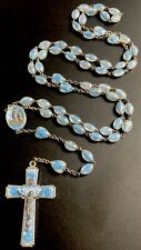 Vintage Catholic 1958 Brevetto Legatura Alpaca Lourdes Bubble Rosary picture