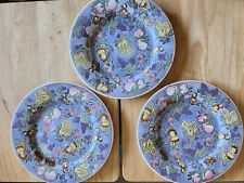 Set of 3 Asian Art Collector Hand Painted Decorative Plates - Fruit Bounty 10.5