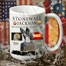 Stonewall Jackson Monument Manassas 15-ounce Civil War themed coffee mug picture