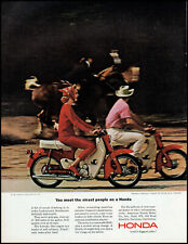 1964 Honda 50 Motorcycles 50cc couple riding racing horses retro photo ad adL4 picture