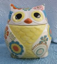 Pier 1 Imports Hand Painted Owl Cookie Jar Pier One Flowers picture