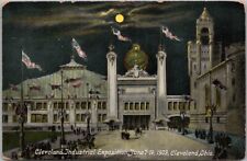 1909 CLEVELAND INDUSTRIAL EXPOSITION Postcard Grounds View at Night / Unused picture