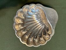 Dodge Inc Silver Plated Shell Trinket Dish Footed Vintage picture