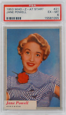 Vintage 1953 Topps Who-Z-At Star? Jane Powell Hollywood Star #21 PSA 6 EX-MT picture