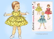 Simplicity 1559: 1950s Sweet Toddler Girls Dress Size 2 Vintage Sewing Pattern picture