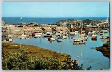 Ogunquit, Maine ME - Harbor Scene at Perkins Cove - Vintage Postcard - Posted picture