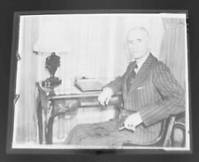 POLISH PRESIDENT IN LONDON HOTEL Władysław Raczkiewicz 1940 original negative picture