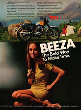 BSA Victor 441 BEEZA Vintage Original A4 Motorcycle Print Ad Circa 1969 picture