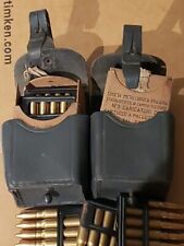 WWII Italian Carcano Ammunition Ammo Pouch With 6 Stripper Clips & Box M1891 M38 picture
