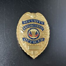 Vintage Blackinton Security Enforcement Officer Shield Badge Gold Tone Enamel 3