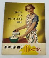Vintage HAMILTON BEACH MIXETTE Mixer Recipe & Instruction Book 16 pages picture