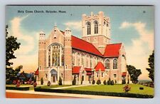 Holyoke MA- Massachusetts, Holy Cross Church, Religion, Antique Vintage Postcard picture