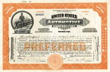 United States Automotive Corporation - Stock Certificate - Automotive Stocks picture