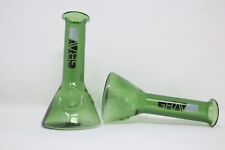 5” GRAV Clear Green Mini Glass Colored Beaker Bong Pipe picture