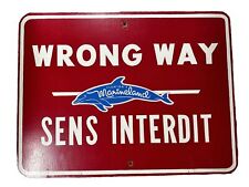 Vintage Florida’s Marineland “Wrong Way” Wooden Property Sign RARE picture