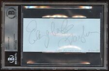 Elizabeth Taylor signed autograph on 6-23-47 at CBS Playhouse 2x5 cut BAS Slab picture