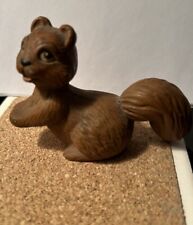Vintage Cute Squirrel & Acorn Resin Figurine Mini 3” Inches Tall picture
