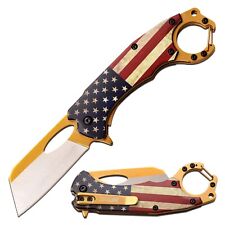 M-Tech USA American Flag Tactical Spring Assisted Open Folding Pocket Knife NEW picture