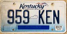 Kentucky  license plate - Name Ken Kenneth picture