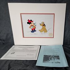 Frank Thomas Ollie Johnston Signed Serigraph The Pointer Mickey Mouse Pluto Cel picture