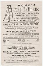 1800s Bond's Patent Step Ladders handbill (Swords & Stillson, Bridgeport) picture