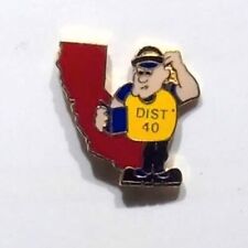 CALIFORNIA SOFTBALL DISTRICT 40 VINTAGE  - LAPEL HAT PIN picture