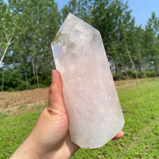 3.37LB Natural White Quartz Hand Carved Crystal Pillars Reiki Healing, 6346a picture