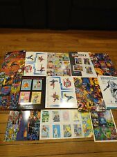 Various htf used DC Comics & more Full Sheet uncut Promo Cards collected 🔥 picture