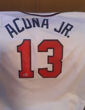 Ronald Acuna Jr. Autographed White Jersey Beckett Authorized picture