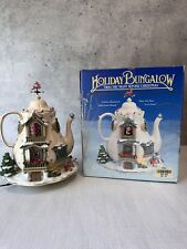 vintage enesco Holiday Bungalow Delux Illuminated Music Box picture