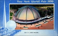 1939 NEW YORK WORLD'S FAIR Postcard 115 US Steel Building Teague, York & Sawyer picture
