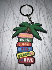 Palm tree beach sign souvineer keychain picture