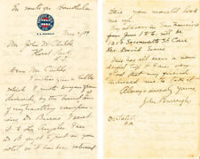 John Burroughs 8 page letter in another hand but autographed by John Burroughs - picture