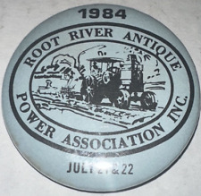 Vintage 1984 Root River Antique Power Association Inc Button Racine MN Minnesota picture