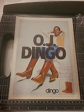 Acme Dinjo Boots OJ Simpson Print Ad 1980 8x11 Vintage Great To Frame  picture