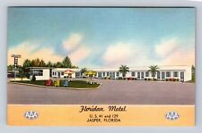 Jasper FL-Florida, Floridan Motel, Advertising, Antique Vintage Postcard picture