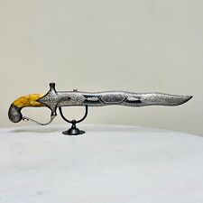 Indian assorted dagger in silver koftgari & peacock head grip & damascus blade picture