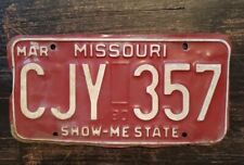 1980 Missouri TRAILER License Plate - 