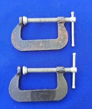 Lot 2 Vtg Cincinnati Tool Co. No 54 Super Jr. C Clamp, USA Made, Forged Steel picture