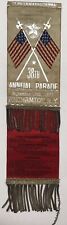 RARE 38th ANNUAL PARADE 1893 FIREFIGHTERS RIBBON NY.WHITEHEAD HOAG. picture