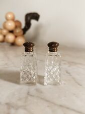 vintage mini crystal salt and pepper shakers picture