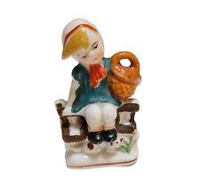 Occupied Japan Porcelain Little Girl Figurine Vintage Collectible Knick Knack  picture