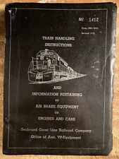 Vintage RARE Seaboard Coastline RR “Train Handling Instructions”  picture