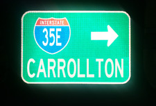 CARROLLTON Interstate 35E route road sign - Texas, Dallas, Fort Worth, Irving picture