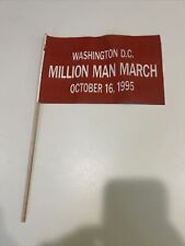 Vintage Million Man March Parade Hand Flag VERY RARE picture