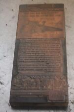 VINTAGE WELL SAW 400 LETTER PRESS PRINTING PLATE BLOCK picture