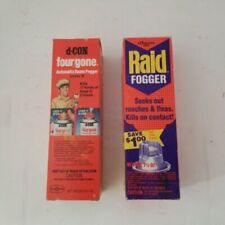 Vintage D-Con & Raid Room Fogger Lot Of 2 Total Use Or Display picture